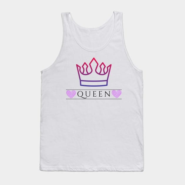 Queen purple, Queen pink, Queen Tank Top by BabyAtlantis
